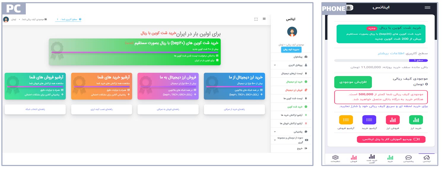 بخش فروش ارز دیجیتال
